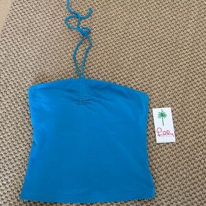Lilly Pulitzer Bright Turquoise Strapless Halter Camisole Size Small S
